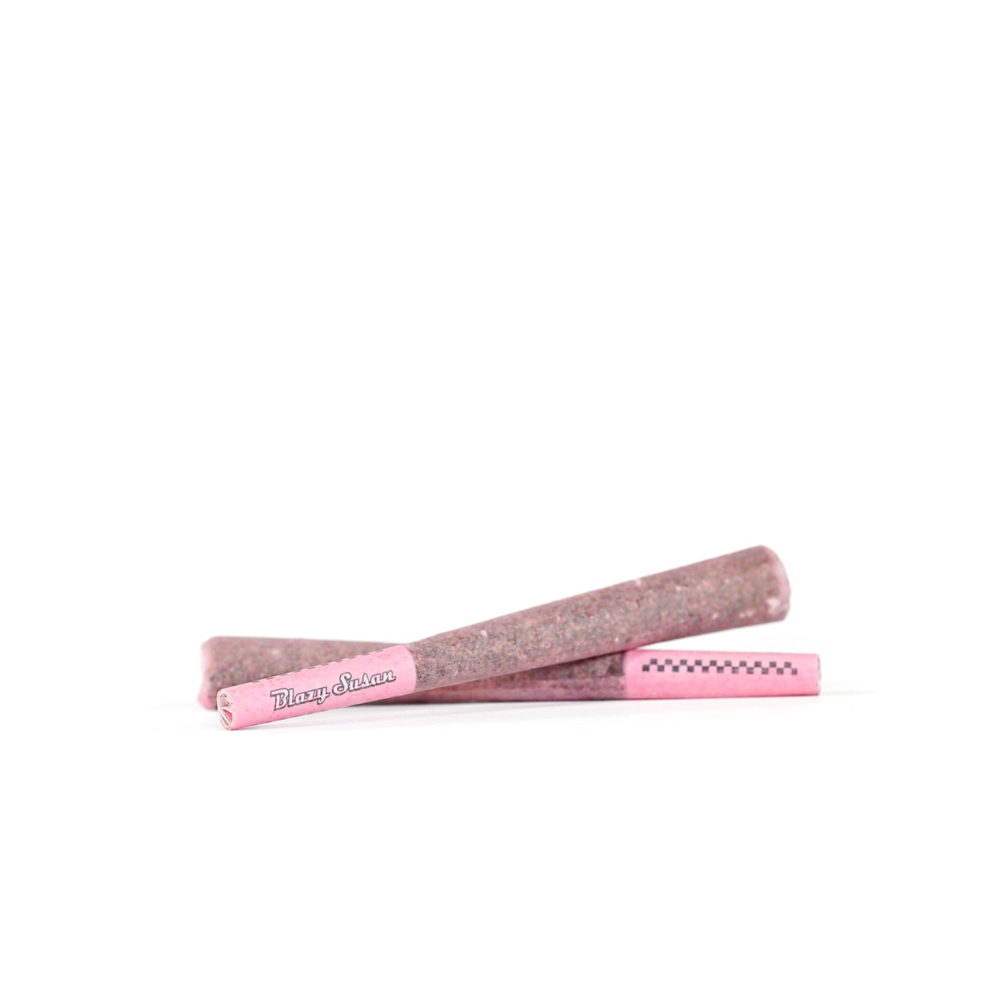 Two Pink Sour Lifter CBD Pre-Rolls, wrapped in Blazy Susan Papers